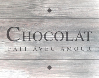 Stencil Wall Template» Chocolat «