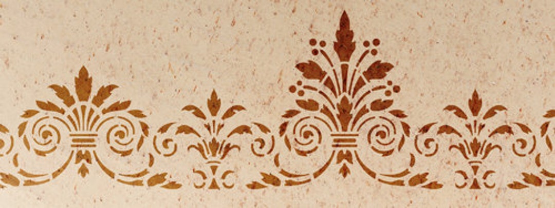 ステンシルテンプレート花輪ストレート_1098 (花輪_0674に適しています