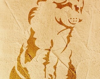 Stencil Wandschablone Katze 2