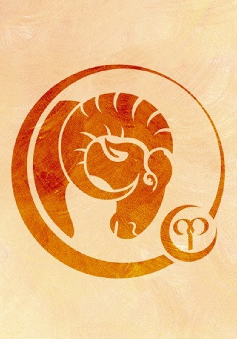 stencil wall stencil zodiac sign aries etsy