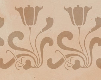 Stencil Wandschablone »Jugendstil-Tulpen"
