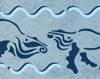 Stencil Wall Mask» Humpback whales «