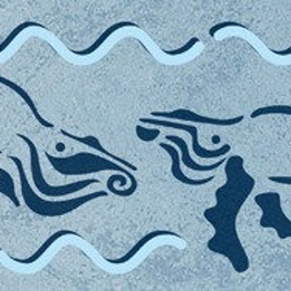 Stencil Wall Mask» Humpback whales «
