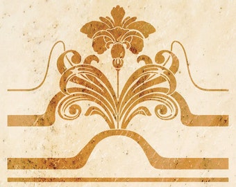 Stencil murale »Border Art Nouveau 2« 1370