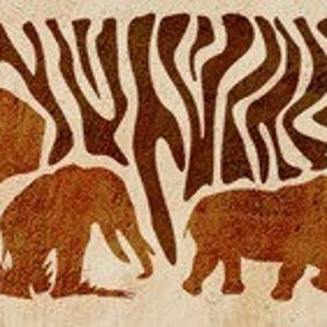 Stencil Wandschablone Wild Africa Bild 1