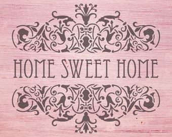 Stencil Wandschablone home sweet home 0726