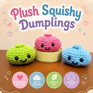 Crochet Squishy Dumpling| Fidget Toy| Viral Dumpling| Bao