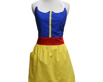 Snow White Costume Apron Women's Size 8-14