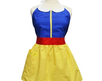 Plus 16-24 Snow White Costume Apron, Fairy Tale, Party Apron, Special Occasion, Women's Aprons