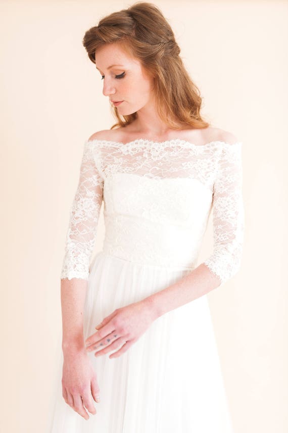 Esme Top Lace Topper Lace Cover Up Lace Top Bridal Top Etsy