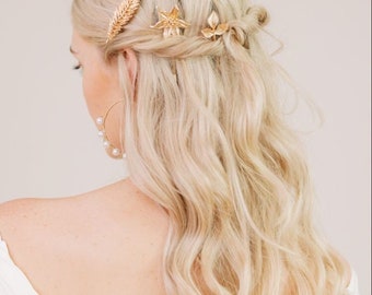 GOLD LEAF SET hair pins, bridal hair pins , leaf hair pins, wedding hair pins, bridal hair combs, flower hair pins