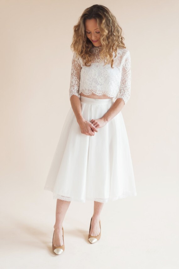 white midi organza skirt