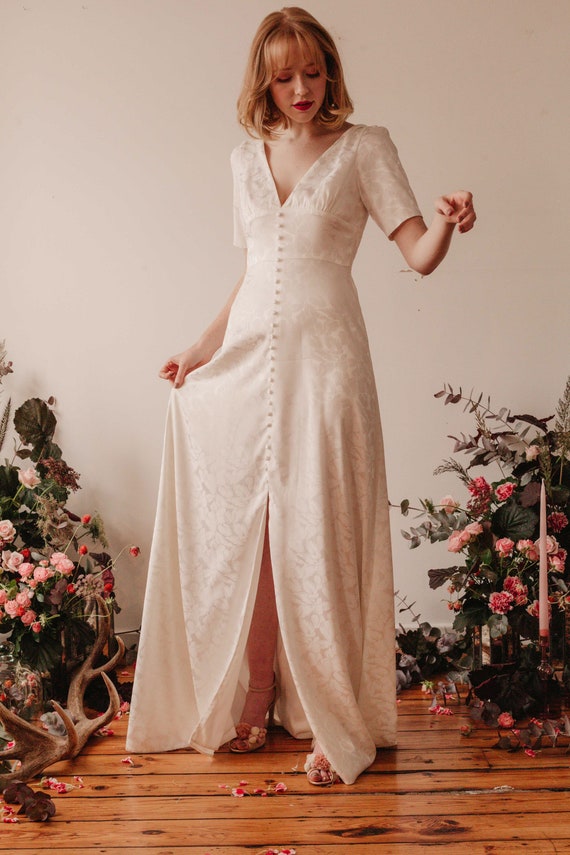 FAUNA WEDDING DRESS. Simple Wedding Dress Vintage Style Wedding Dress 1940s Wedding Dress Ivory Wedding Dress Etsy Australia