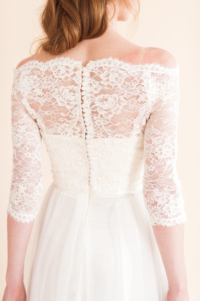 ESME TOP Lace Topper Lace Cover Up. Lace Top. Bridal Top. Etsy