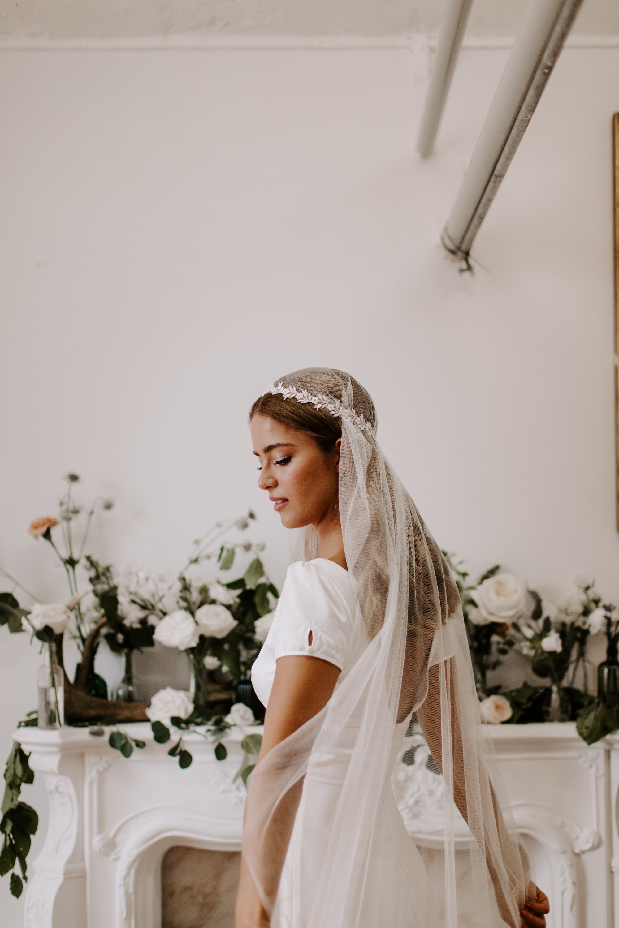 Vintage veil wedding outlet