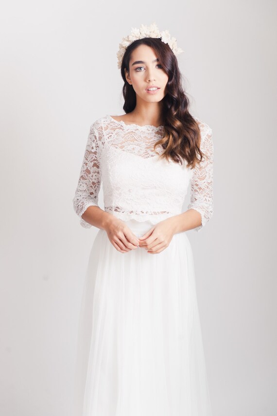 long sleeve wedding top