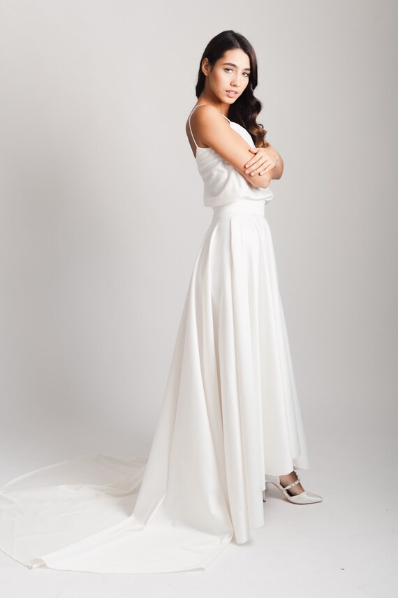 Penny Skirt High Low Skirt Bridal Skirt Bridal Separates Etsy