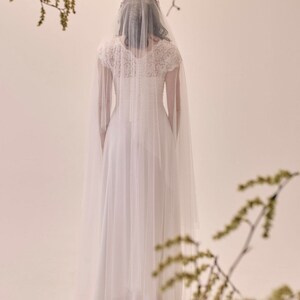 ANGEL VEIL Juliette cap veil, vintage style veil, long veil, Kate moss veil, art deco veil image 9