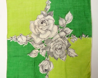 Handkerchief Two-Tone Green: Wedding Keepsake Gift for Bride, St Patrick's Day, Rustic Hankie Pocket Square, Retro Bridal Shower, 13 inch
