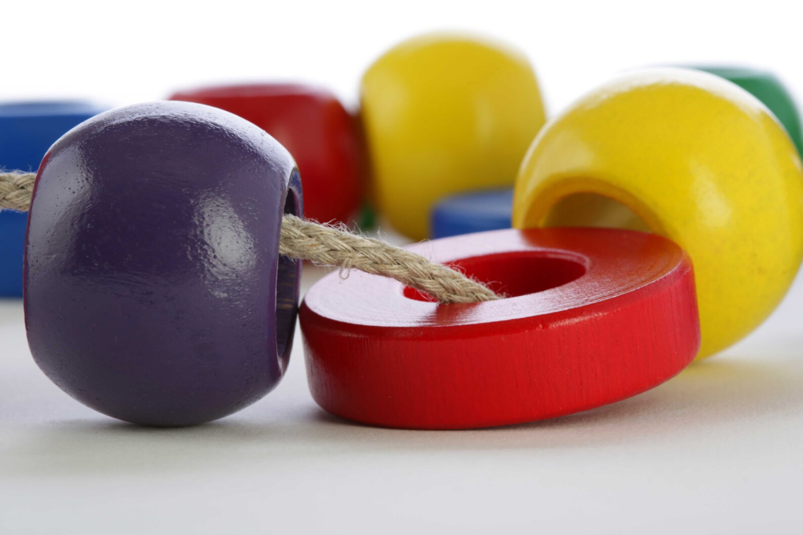 Wooden Threading Bead Set Lacing Bead Set Montessori Etsy