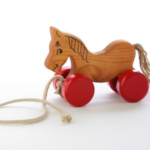 Wooden Horse Pull Toy - Toddler Gift - Toy Horsie