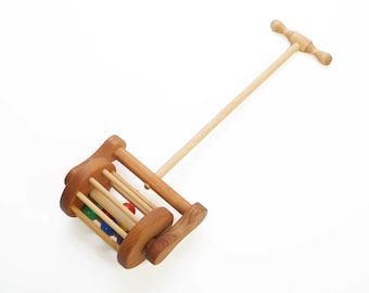 Wooden Lawnmower Push Toy - Toddler Gift - Toddler Push Toy - Wood Toy Mower