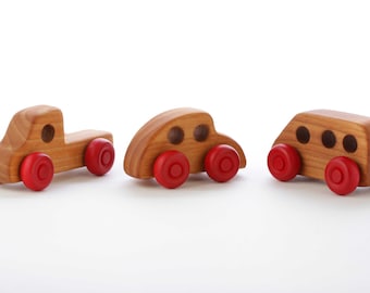 Wooden Mini Cars - Set of 3