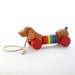 Wooden Puppy Pull Toy - Toddler Gift - Walk-A-Long Puppy Pull Toy - Gift for One Year-Old  - Wooden Dog Pull Toy - Handmade Toy 