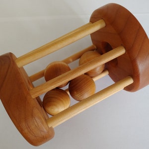 Natural Wooden Baby Rattle - Floor Toy for Babies