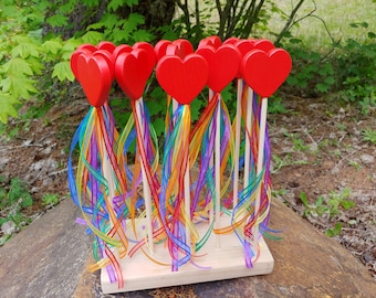 Rainbow Wand - Magic Wand - Heart Wand - Rainbow Gift - Pride Wand - Love is Love