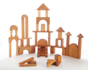 Wooden Block Set - 64 Pieces