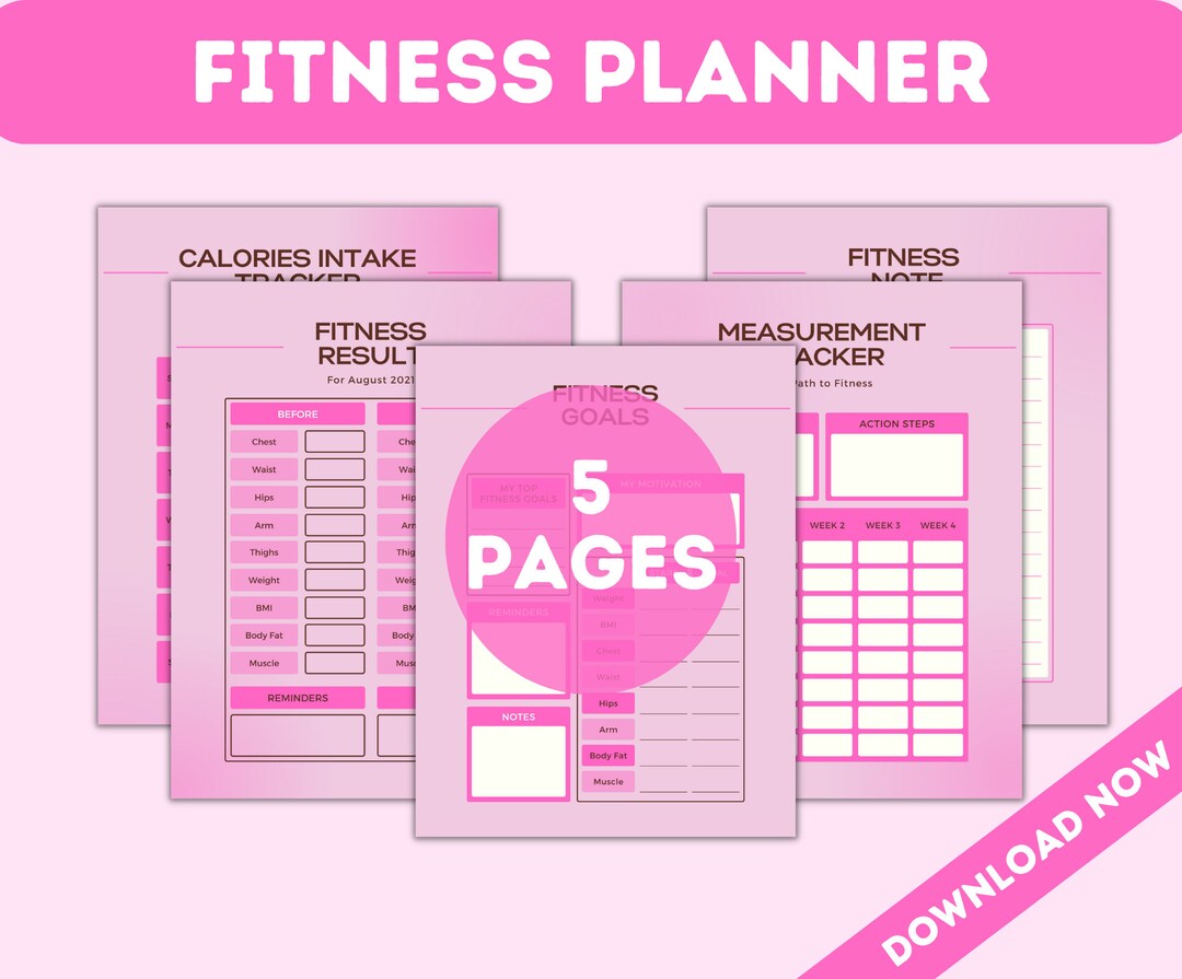 Fitness Planner, Fitness Planning, Planner Printable, PDF Printable