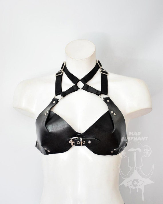 leather bralette