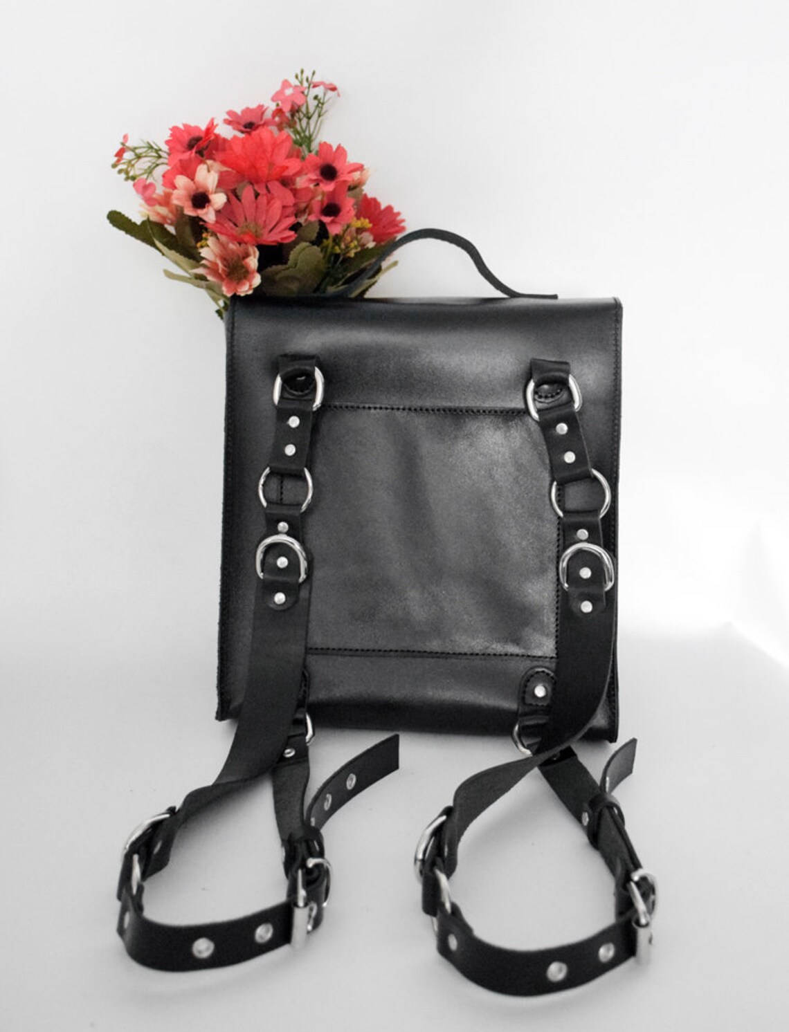Matte Genuine Leather Backpack