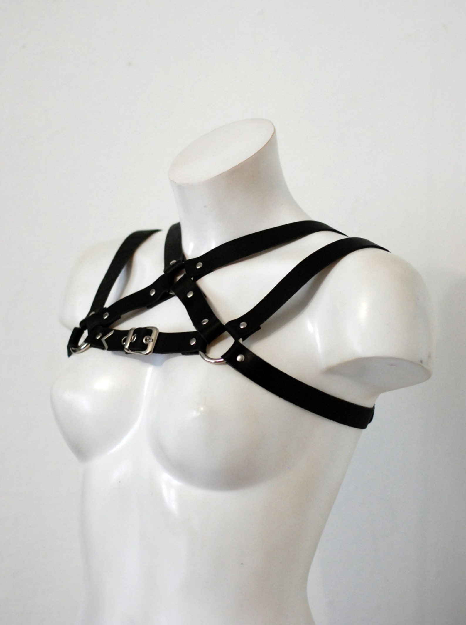 Genuine Leather Chest Harness Real Leather Suspender Etsy