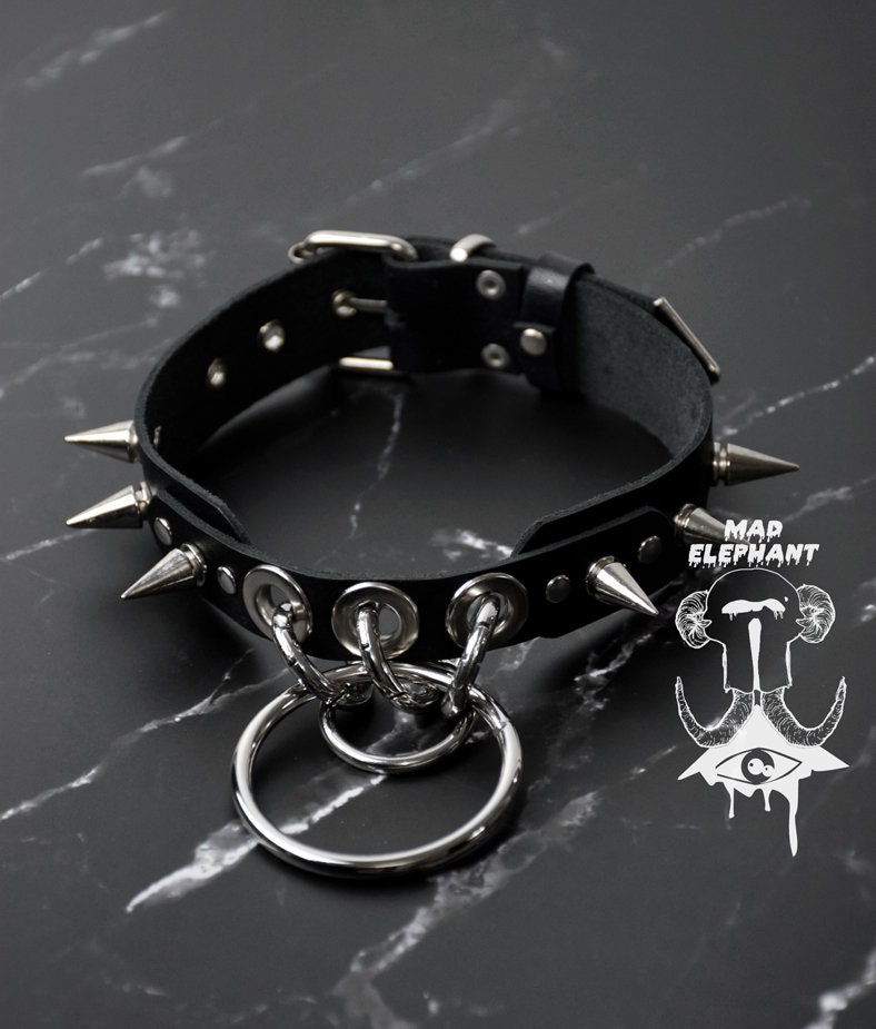 Leather Spiked Collar for Men and Women 