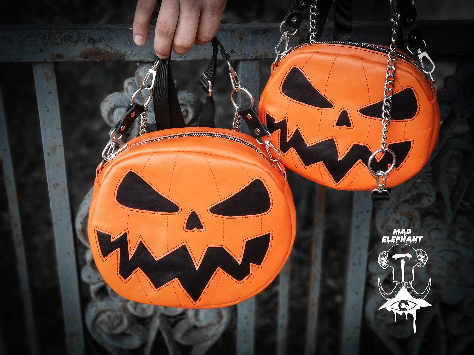 Leather Fashion Backpack Purse Halloween Pumpkin School Shoulder Bag Leather Fashion Backpack Purse Halloween Pumpkin School Shoulder Bag