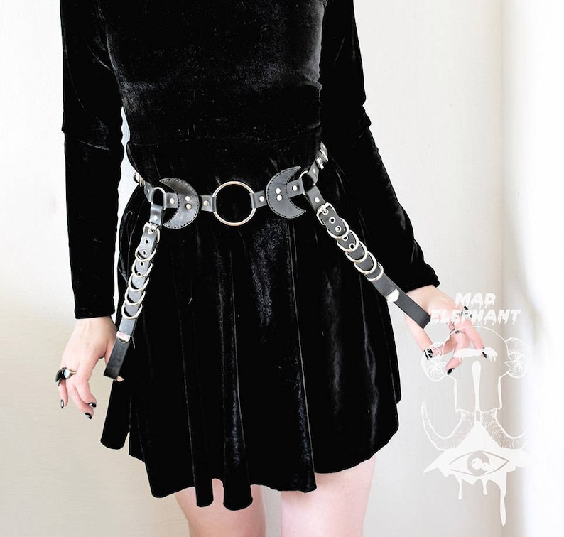 Adjustable Leather Harness Belt Womens Leather Accessory With Etsy