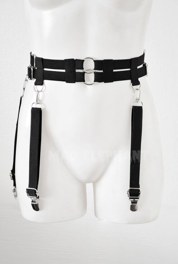 Womens Garter Belt Harness Elastic Lingerie Belts With Etsy UK