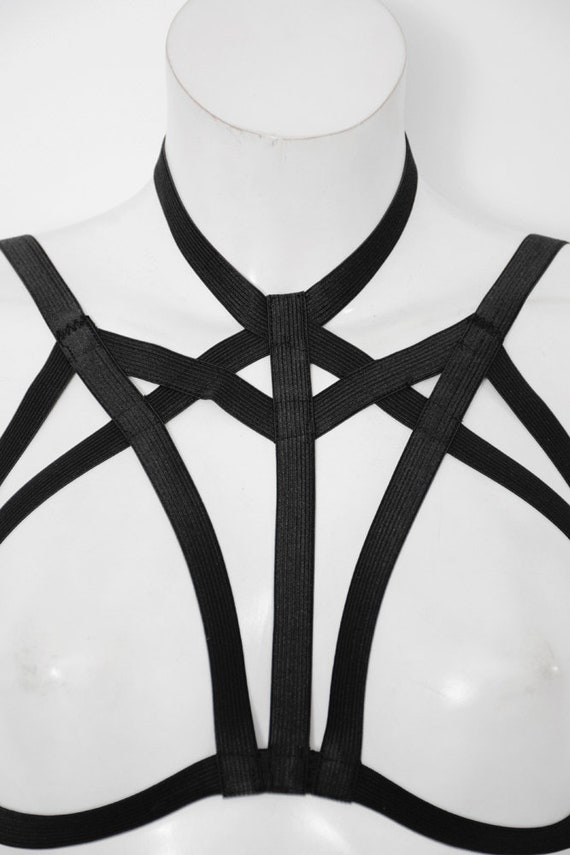 Open Harness Bra - Black - – BB Store