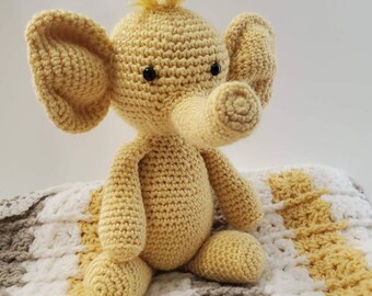 Yellow Elephant and Blanket Baby Bundle