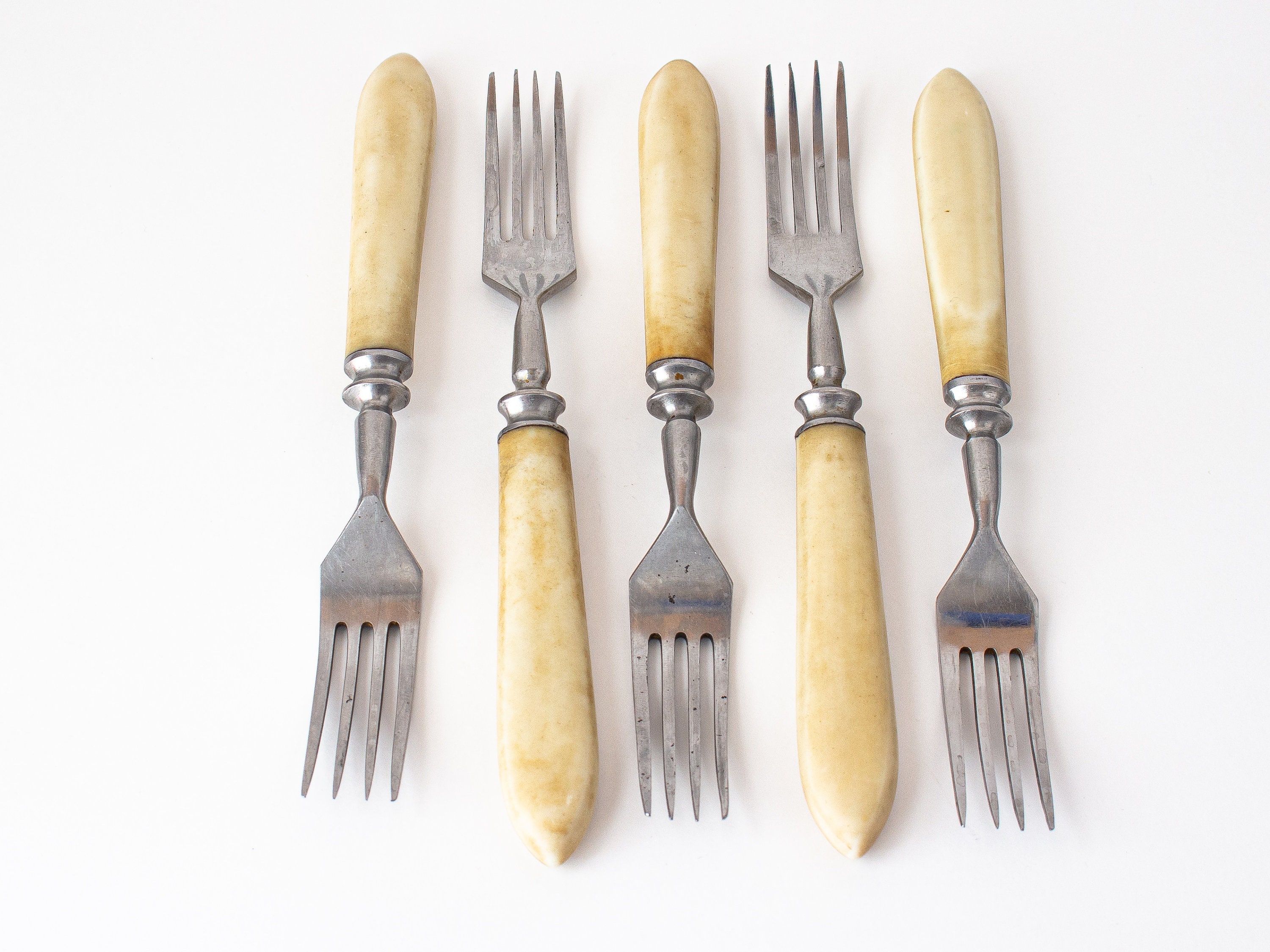 Vintage flatware Stainless steel forks with plastic handles Etsy