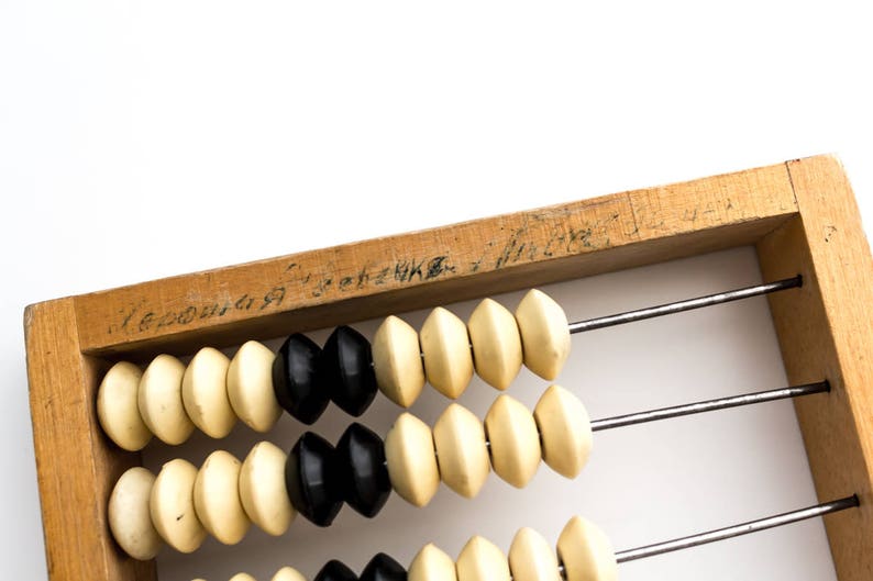 Vintage abacus Wooden abacus Counting frame Calculating tool | Etsy