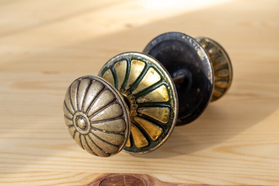Brass Door Knob Retro Door Pulls Soviet Door Knobs Vintage Etsy