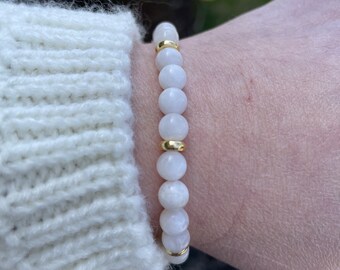 Moonstone Bracelet Natural Gemstone beaded bracelet