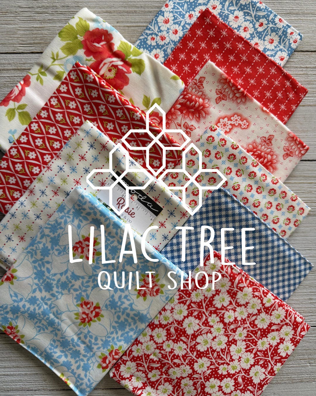 Fat Quarter 10 Piece Fabric Bundle - Moda Fabrics Fig Tree - Rosie - Etsy