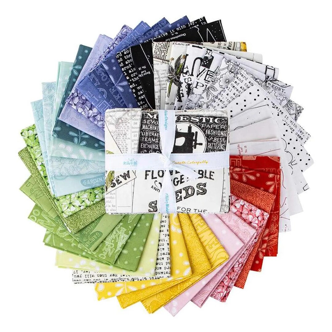 Fat Quarter 37 Piece Fabric Bundle - Riley Blake J Wecker Frisch ...