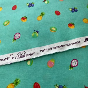 Fabric by HALF YARD Tula Pink Daydreamer Mojito Forbidden Fruit Snacks PWTP175.MOJITO Free Spirit Fabrics