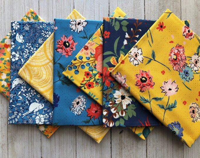 Lady Bird by Crystal Manning for Moda Fabrics 7 Fat Quarter Etsy