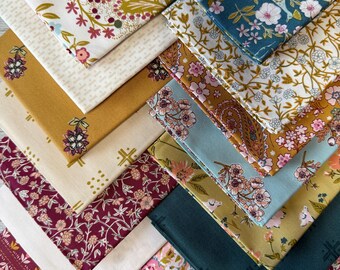 Fat Quarter 16  Piece Fabric Bundle - Art Gallery Fabrics Sharon Holland  - Charming One